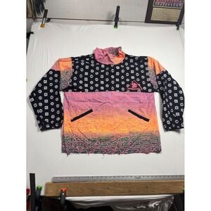 Vintage Surf Fetish Men's Neon Abstract Anorak Windbreaker Jacket One Size